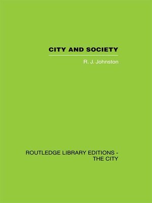 cover image of City and Society